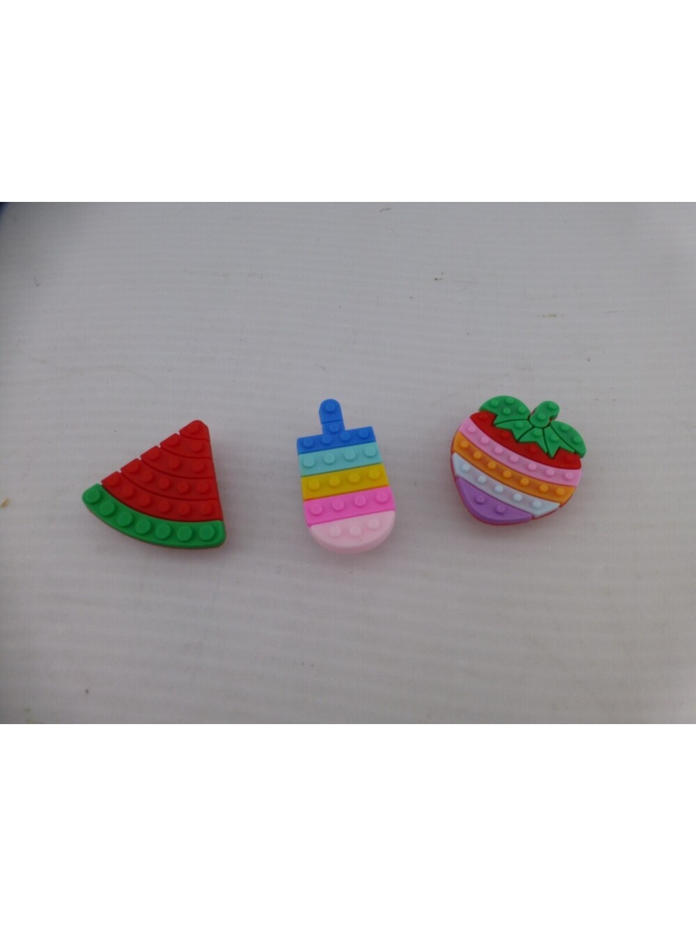 Crocs Jibbitz Charms - Rainbow Strawberry, Popcicle & Watermellon - I51